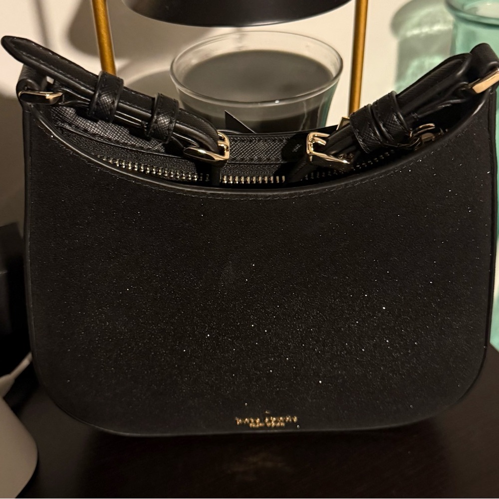 Kate Spade Black Shoulder Bag with Gold Details